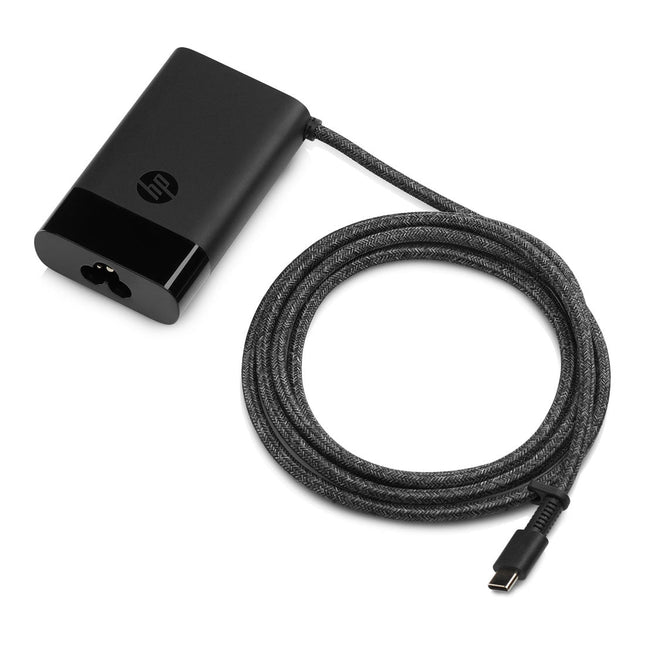 HP 65W USB Type-C Slim Travel Power Adapter Charger with Power Cable