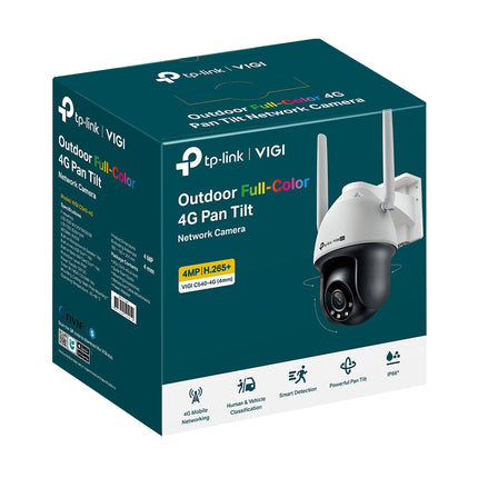 TP-Link VIGI C540-4G 4MP Outdoor Full-Color 4G Pan Tilt Network Camera
