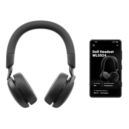 Dell WL5024 Pro Plus Wireless ANC Headset Hybrid Active Noise Cancellation
