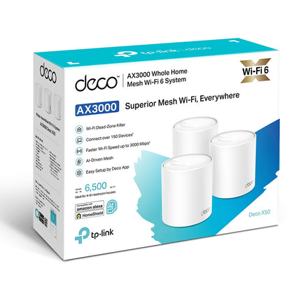 TP-Link Deco X50 AX3000 Whole Home Mesh WiFi 6 System - 3 Pack