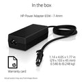 HP Original 65W 7.4mm Big Pin Laptop Charger Adapter