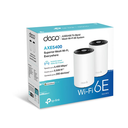 TP-Link Deco XE75 AXE5400 Ultra Fast WiFi 6E Mesh System 2 Pack
